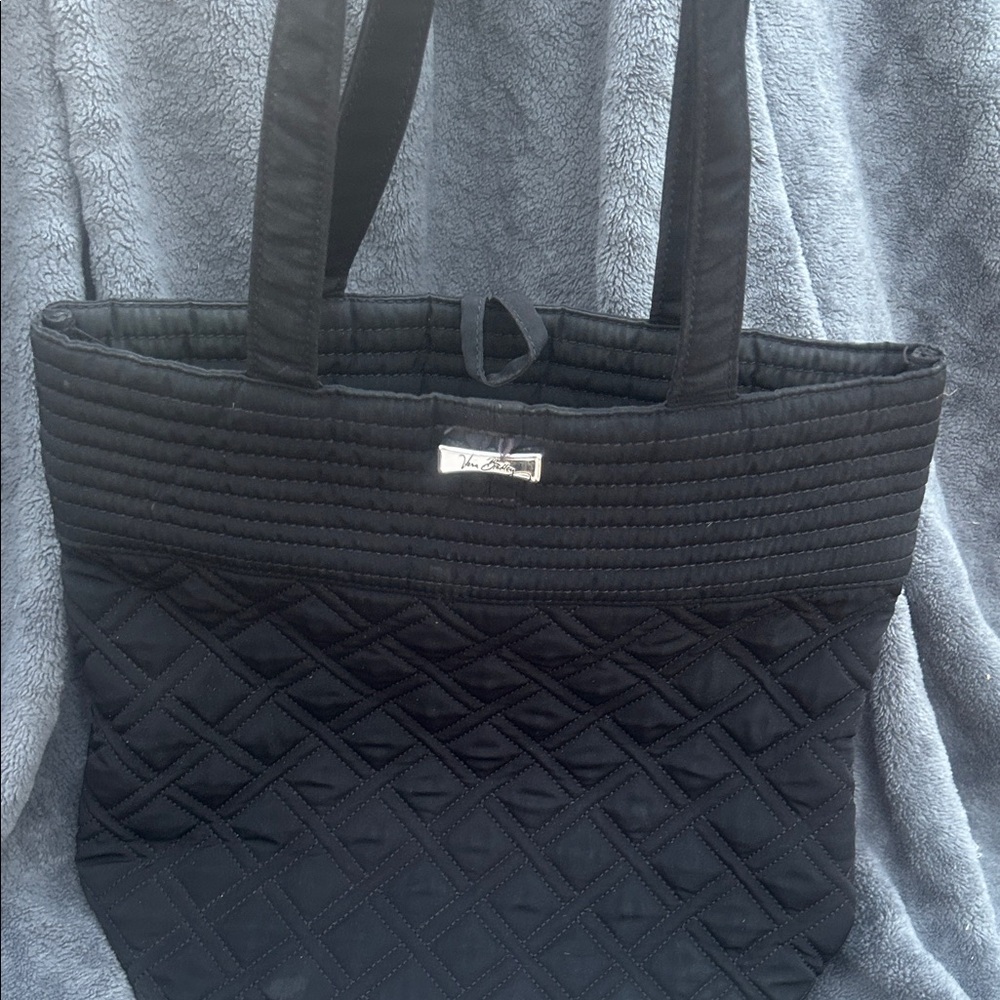 Black Quilted Tote Bag - Vera Bradley